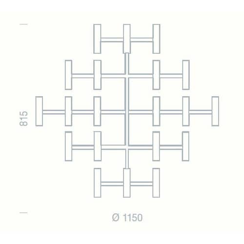 Suspension Crown Major métal blanc / Ø 113 cm - Nemo - Blanc - Aluminium, Verre sablé