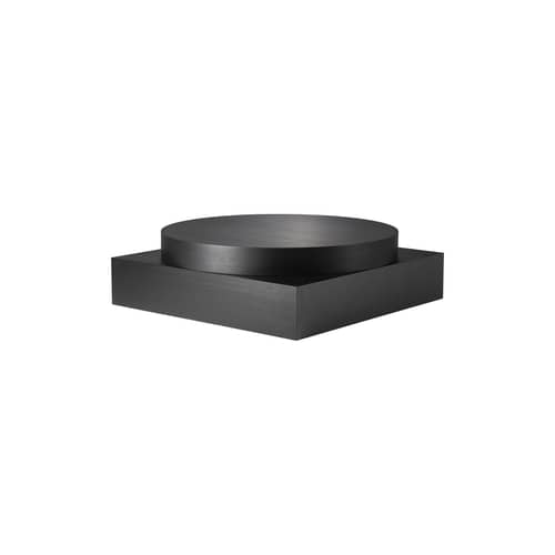 Table basse Zymmo bois noir / 90 x 90 x H 29 cm - Zanotta - Noir - MDF plaqué frêne