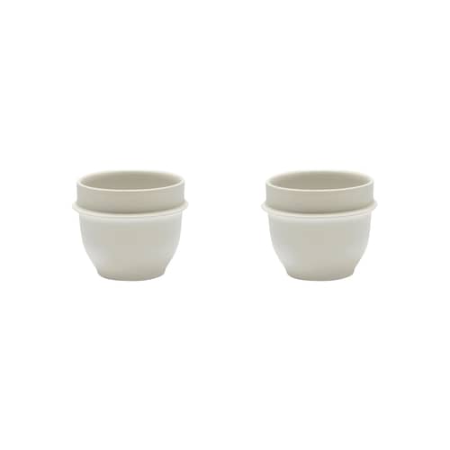 Set de 2 tasses à espresso Dune / By Kelly Wearstle - Ø 7,5 x H 6 cm - Serax - Blanc Albâtre - Porcelaine