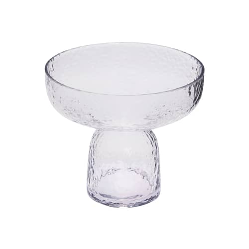 Vase Aino verre transparent / Coupe - Ø 22 x H 19 cm - HÜBSCH - Transparent - Verre soufflé bouche