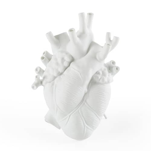 Love in Bloom Vase ceramic white / Human heart - Seletti - White - China