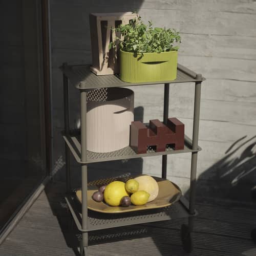 Vaso per fiori Ridge ceramica marrone / L 22,5 x P 15 x H 13 cm - Muuto - Talpa - Terracotta