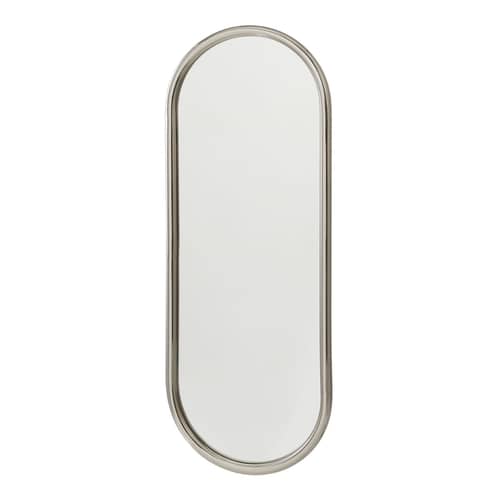 Wandspiegel Angui silber metall / L 39 x H 108 cm - AYTM - Silberfarben - Glas, Stahl