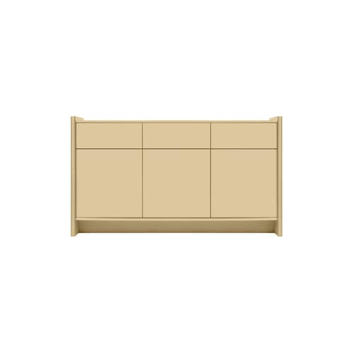 Buffet Rali bois jaune / L 160 x H 91 cm - NOO.MA - Jaune beurre - MDF