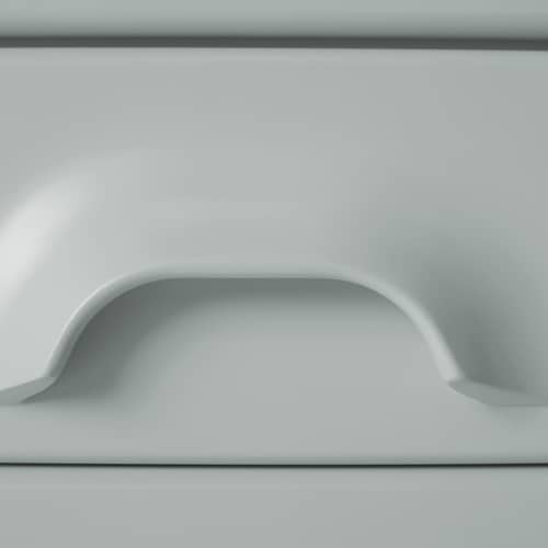 Commode Chest of drawers bois bleu / Chiffonnier 6 tiroirs - L 45 x P 40,5 x H 97,5 cm - HK LIVING - Gris bleuté - MDF laqué
