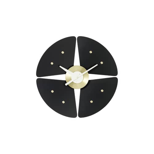 Horloge murale Petal Clock métal noir / By George Nelson, 1948-1960 / Ø 44,8 cm - Vitra - Noir / Laiton - Métal