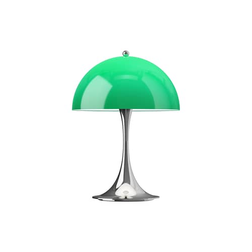 Lampada senza fili ricaricabile Panthella 250 The Originals materiale plastico verde / LED - Ø 25 cm - Louis Poulsen - Verde opalino / Cromo - ABS, PMMA