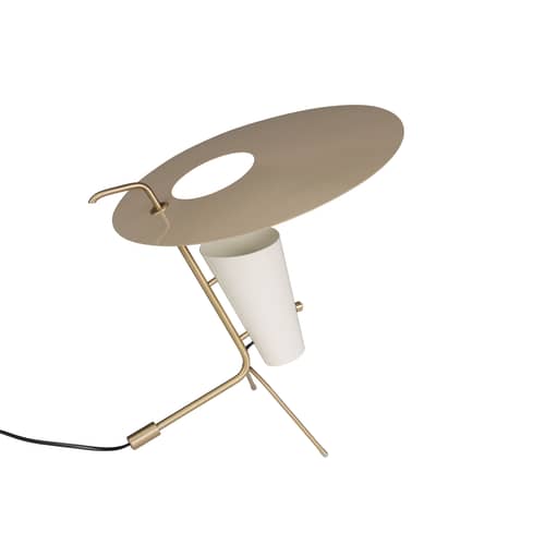 Lampe de table G24 métal beige / Réédition 1953, Pierre Guariche - H42 cm - SAMMODE STUDIO - Sable - Aluminium, Laiton