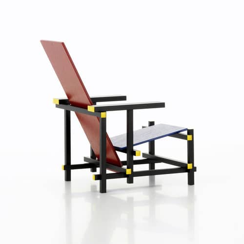 Vitra Rood Blauwe Stoel Miniature - blue yellow red black | Made