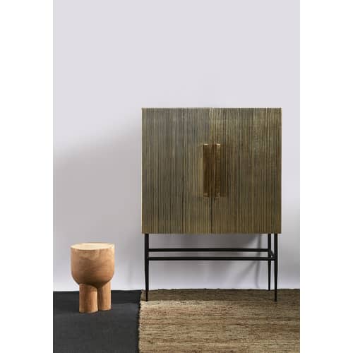 Table d\'appoint Pile / Table d\'appoint - Bois sculpté main - Pols Potten - Bois naturel - Bois de Dimb