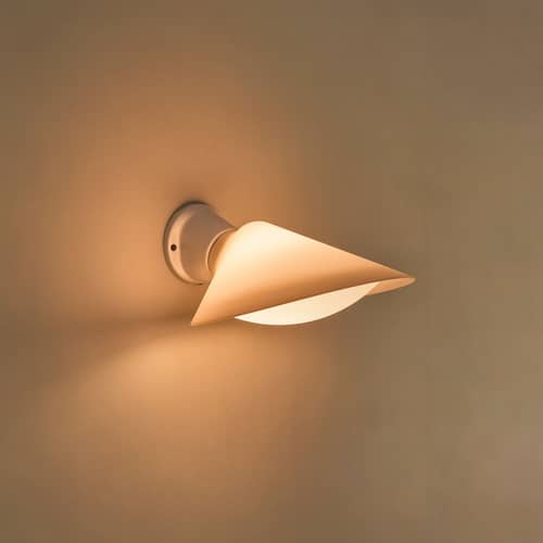 Wandleuchte Plume plastikmaterial weiß / Schwenkbar – ohne Streuschirm - DCW éditions - Weiß (Polykarbonat) / Ohne Diffusor - Aluminium, Polykarbonat