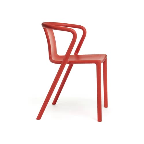 Poltrona impilabile Air-Armchair materiale plastico rosso / Jasper Morrison, 2006 - Magis - Rosso - Polipropilene rinforzato con fibra di vetro