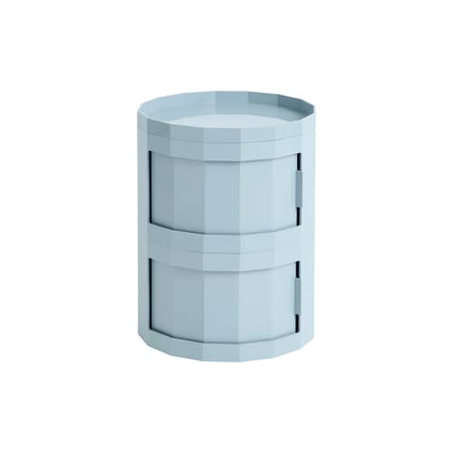 Rangement Facet Low / H 49 cm - 2 portes / Avec roulettes - Hay - Bleu Misty - ABS recyclé