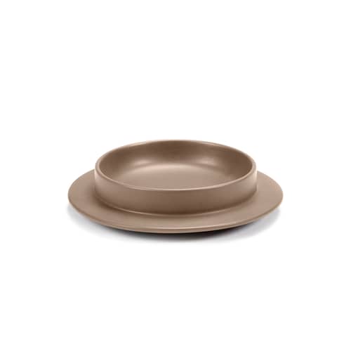 Dishes to Dishes - Grès Soup plate ceramic beige / Low - Ø 20.5 x H 4.8 cm - valerie objects - Beige - Sandstone