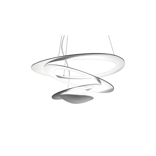 Suspension Pirce Micro métal blanc LED / Ø 48 cm - Artemide - Blanc - Aluminium verni