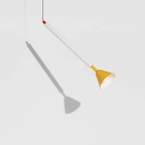 Suspension Pyl / Ø 21,6 x H 110 cm - Orientable - Petite Friture - Multicolore - Acier peint, Verre pressé