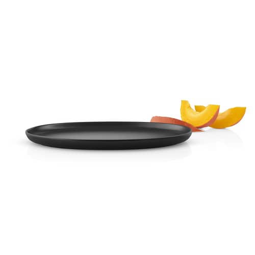 Assiette Nordic Kitchen céramique noir / Ovale - L 32 cm / Grès - Eva Trio - Noir mat - Grès
