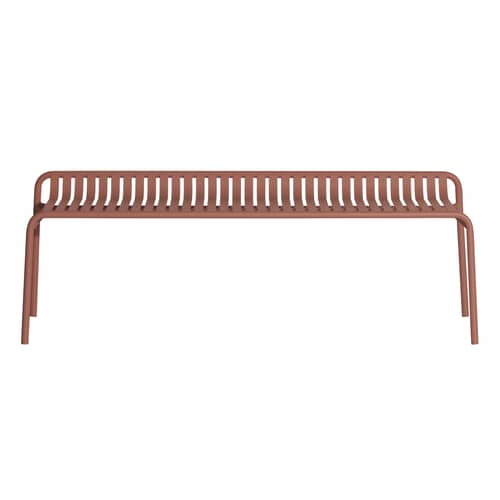 Banc Week-end métal marron / Aluminium - L 156 cm - Petite Friture - Terracotta - Aluminium