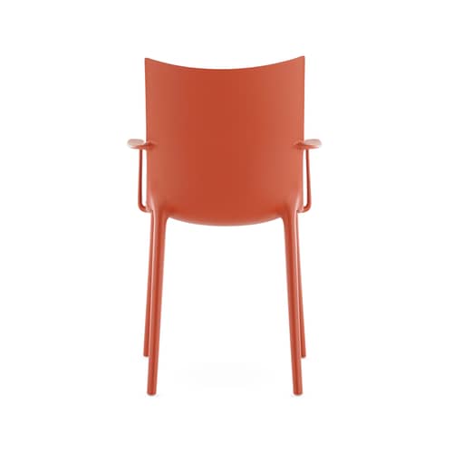 Chaise H.H.H plastique orange / Soft touch - Recyclé - Kartell - Orange mat (soft touch) - Technopolymère thermoplastique recyclé