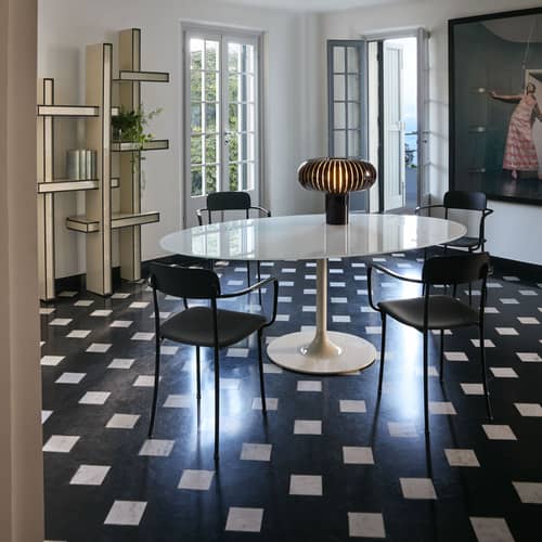 Savoia Dining chair plastic material grey - Kartell - Charcoal grey - Painted aluminium, Technopolymer