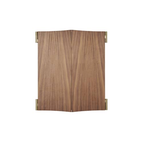 Miroir mural Vanity 3 bois naturel / L 116,6 x H 69 cm - Pivotant / Panneaux articulés - Gubi - L 116,6 x H 69 cm - Laiton, Placage de noyer, Verre