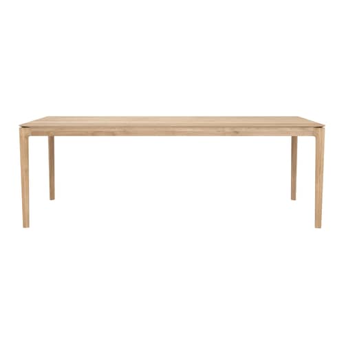 rechteckiger Tisch Bok holz natur / Eiche massiv  - 220 x 95 cm / 8 Personen - Ethnicraft - 220 x 95 cm / Eiche - Geölte Massiveiche