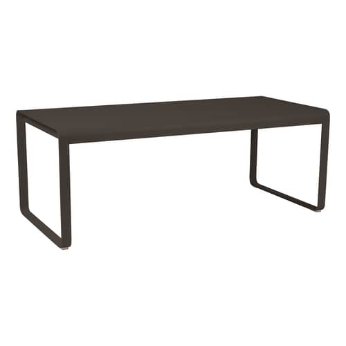 Bellevie Rectangular table metal brown / 196 x 90 cm - 8 to 10 people - Fermob - Tonka - Aluminium