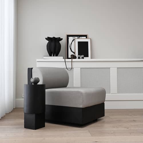 Table d\'appoint Column marron / Ø 25 x H 50 cm - 101 COPENHAGEN - Café (béton fibré) - Béton fibré