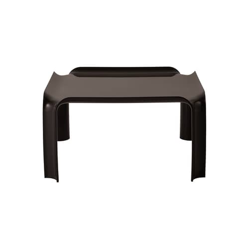 Table d\'appoint T877 marron / Pierre Paulin, réédition 1968 - 50 x 50 cm - Gubi - Chocolat - HiREK