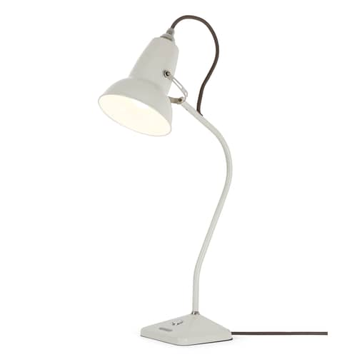 Original 1227 Mini Table lamp metal white Fixed arm - H 52 cm - Anglepoise - Linen White - Cast iron, Steel