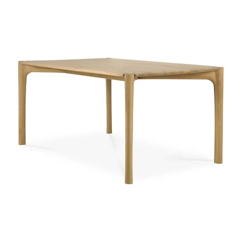 Table rectangulaire PI bois naturel / 180 x 90 cm - 8 personnes - Ethnicraft - Chêne naturel - Chêne massif huilé