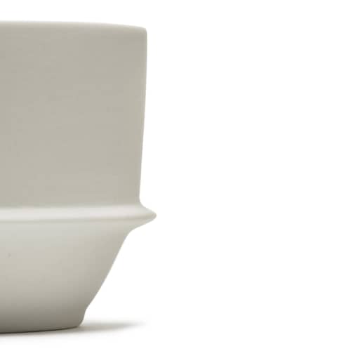 Set de 2 tasses à café Dune / By Kelly Wearstle - Ø 9 x H 6 cm - Serax - Blanc Albâtre - Porcelaine