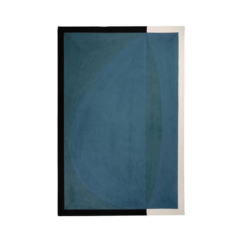 Teppich Abstrait textil blau / 200 x 300 cm - Handgetuftet - Maison Sarah Lavoine - Blau Sarah - Baumwolle, Wolle
