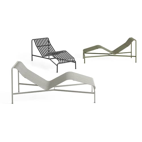Transat fixe Palissade métal gris / Bouroullec, 2016 - Hay - Transat / Anthracite - Acier revêtement poudre