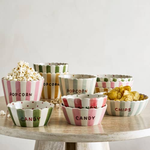 Chip - Candy Bowl ceramic red / Ø 17 x H 7 cm - Bloomingville - Candy Pink / Red / Ø 17 x H 7 cm - Sandstone