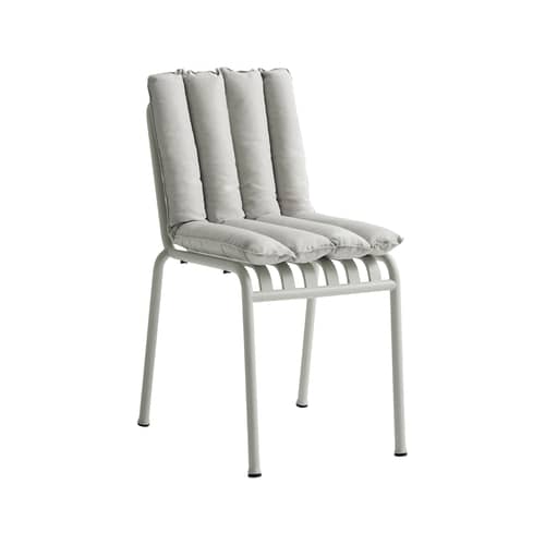 Accessoire / Coussin intégral Soft Quilted - Pour chaise & fauteuil empilable Palissade - Hay - Gris clair - Mousse polyuréthane, Tissu oléfine