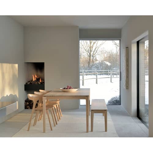 Banc Bok bois naturel / L 186 cm - Chêne massif - Ethnicraft - Chêne naturel - Chêne massif
