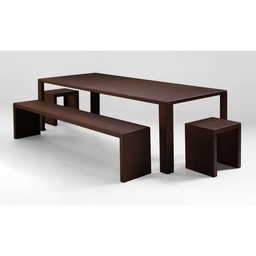 Bank Rusty Irony metall orange - L 130 cm - Zeus - Rost - L 130 cm - phosphatierter Stahl