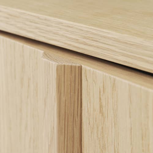 Buffet Rib bois naturel / L 159 x H 86,5 cm - Normann Copenhagen - Chêne - Chêne massif, Placage de chêne