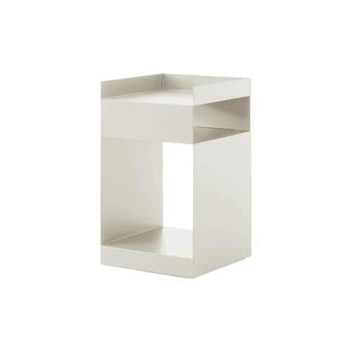 Caisson à roulettes Rotate SC73 métal blanc beige / 35 x 35 x H 59 cm - &tradition - Ivoire - Acier