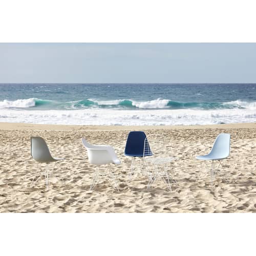 Wire Chair DKR Chair metal white / By Charles & Ray Eames, 1951 - Vitra - White - Epoxy lacquered steel