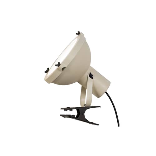 Projecteur 165 Clip light metal white beige by Le Corbusier / Reissued 1954 - Nemo - White sand - Opal Glass, Painted aluminium, Painted steel
