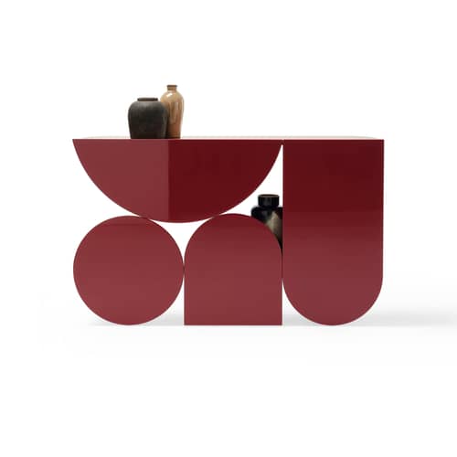 Console Shape / L 148 x H 90 cm - Mogg - Bordeaux (finition laquée) - MDF laqué