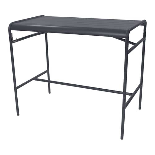 hoher Tisch Luxembourg metall grau schwarz / für 4 Personen - 126 x 73 cm - Fermob - Anthrazit - Aluminium