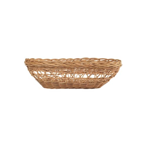 Korb Emmy faser braun / 22 x 30 x H 9 cm - BROSTE COPENHAGEN - Rattan, natur - Rattan