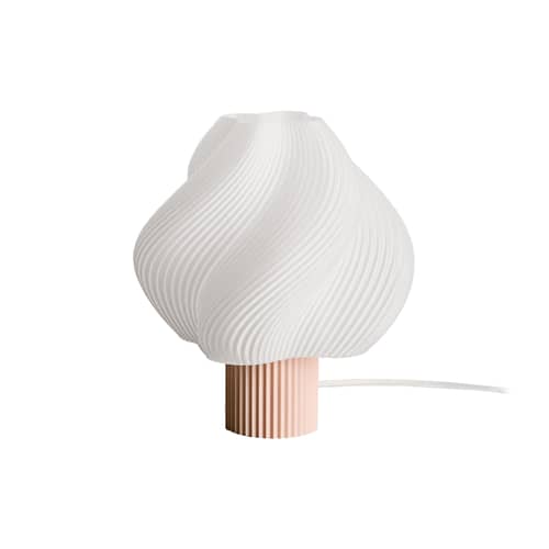Lampe de table Soft Serve Grande rose / H 35 cm - CRÈME ATELIER - Sorbet Fraise des bois / blanc - PLA recyclé