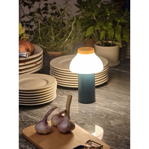 Lampe extérieur sans fil rechargeable PC Portable plastique bleu vert / Pierre Charpin - Hay - Vert Océan / Blanc - ABS, Polypropylène