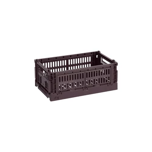 Panier Colour Crate plastique rouge Small / 17 x 26,5 cm - Recyclé - Hay - Bordeaux - Polypropylène recyclé