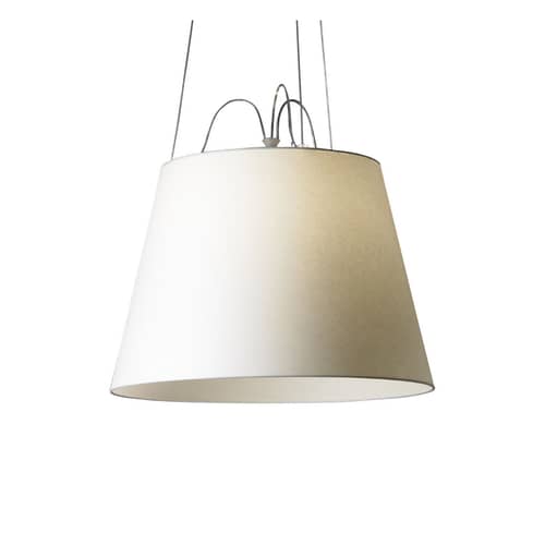 Pendelleuchte Tolomeo Mega papierfaser beige / Ø 42 cm - Artemide - Ø 42 cm - Pergamentpapier - Pergamentpapier