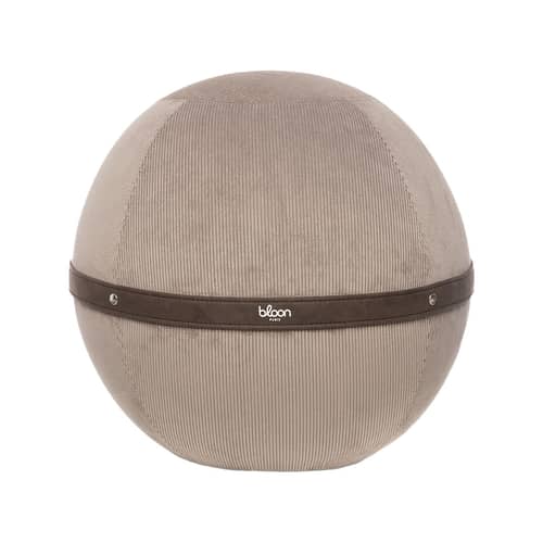 Pouf Côtelé XL beige / Ergonomique - Ø 65 cm / Velours côtelé - BLOON PARIS - Tonka - PVC, Velours côtelé